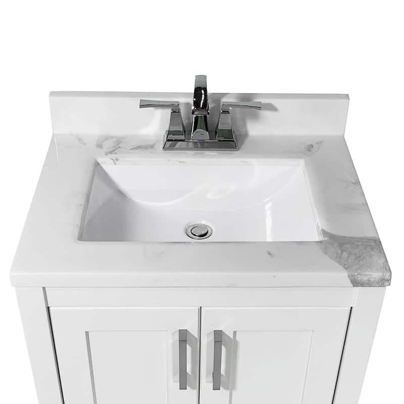 Tufino 25 in. Bath Vanity with Cultured Marble Vanity Top