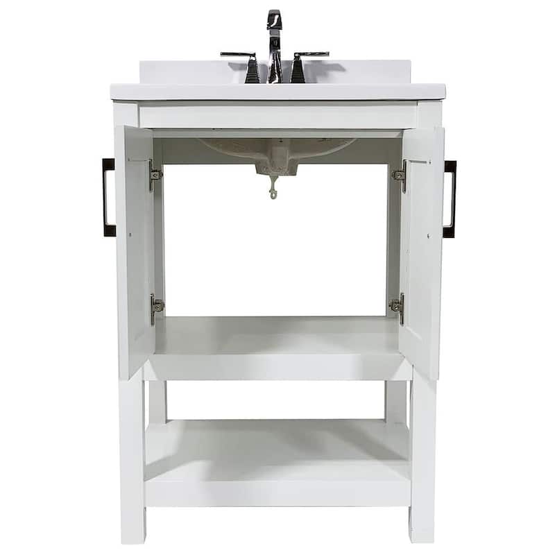 Tufino 25 in. Bath Vanity with Cultured Marble Vanity Top