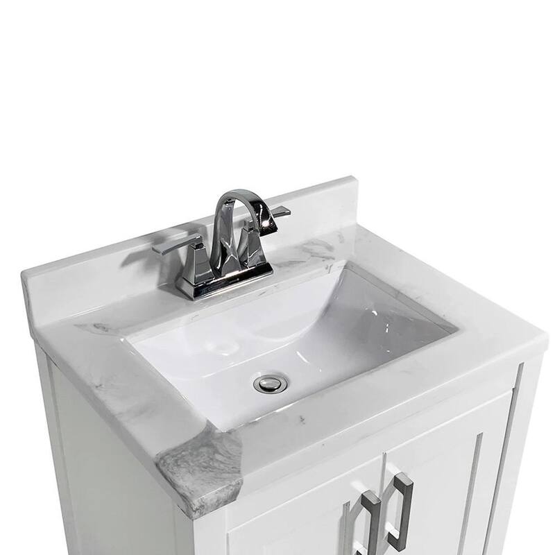Tufino 25 in. Bath Vanity with Cultured Marble Vanity Top