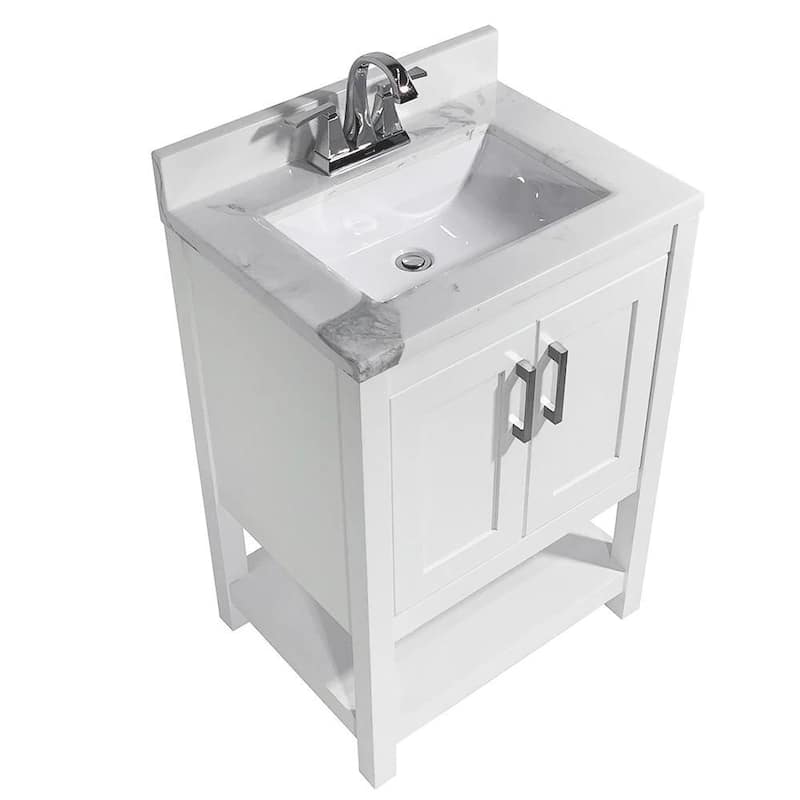 Tufino 25 in. Bath Vanity with Cultured Marble Vanity Top
