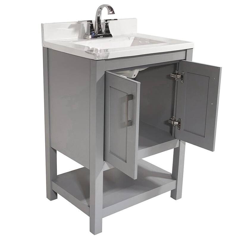 Tufino 25 in. Bath Vanity with Cultured Marble Vanity Top