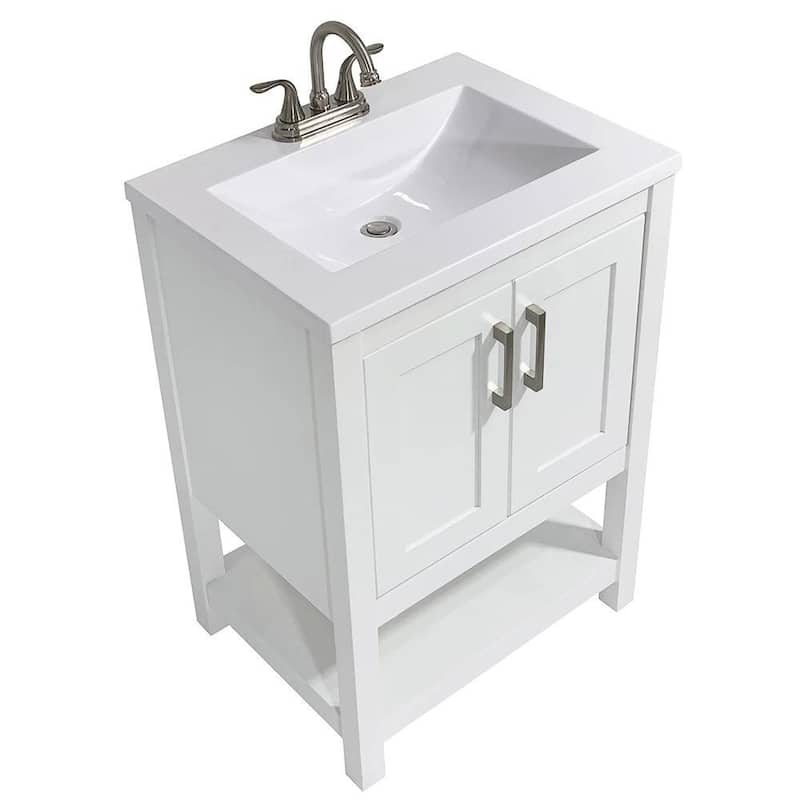Tufino 25 in. Bath Vanity with Cultured Marble Vanity Top
