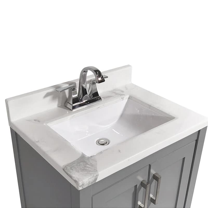 Tufino 25 in. Bath Vanity with Cultured Marble Vanity Top