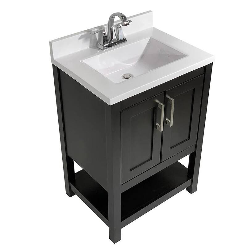 Tufino 25 in. Bath Vanity with Cultured Marble Vanity Top