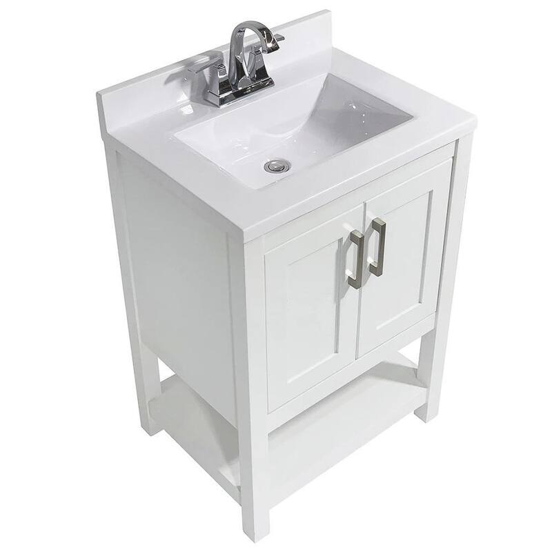 Tufino 25 in. Bath Vanity with Cultured Marble Vanity Top