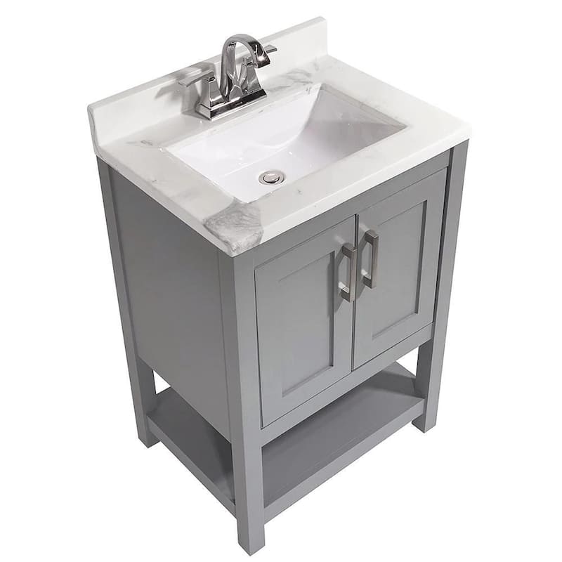 Tufino 25 in. Bath Vanity with Cultured Marble Vanity Top