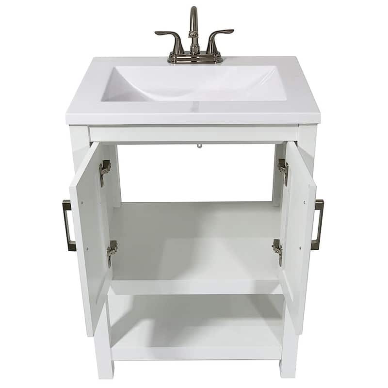 Tufino 25 in. Bath Vanity with Cultured Marble Vanity Top