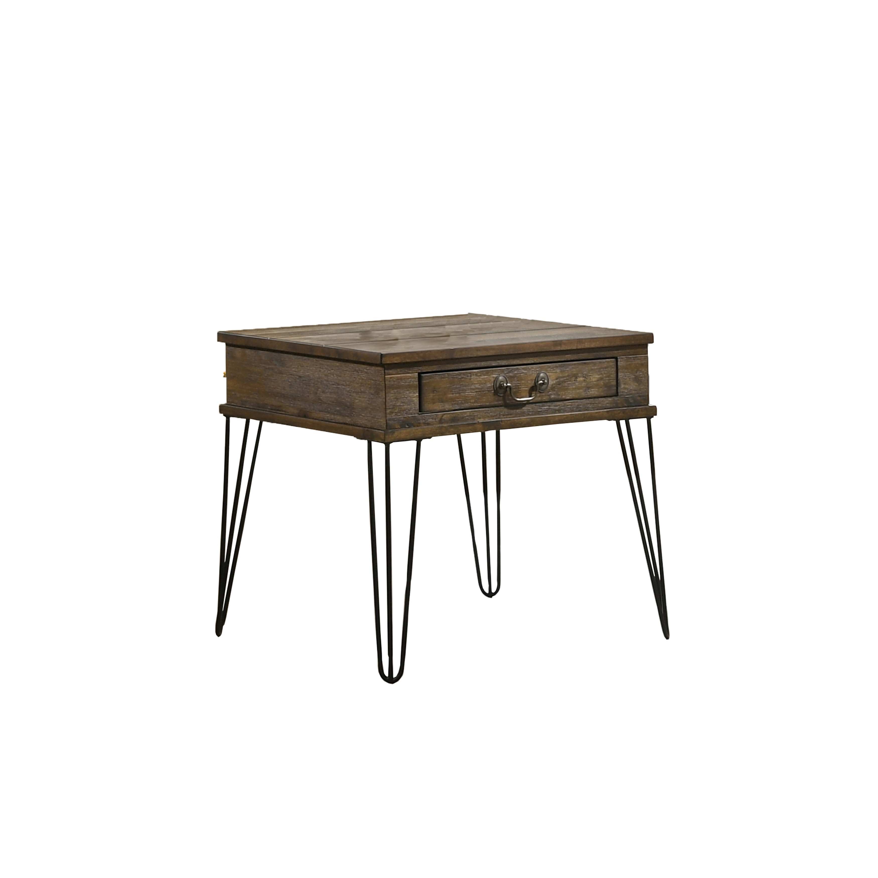 Shop Best Quality Furniture Oak Finish Coffee Table Or End Table With Drawers And Metal Legs Overstock 30434930