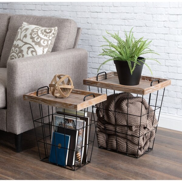 Wire basket nesting tables hotsell