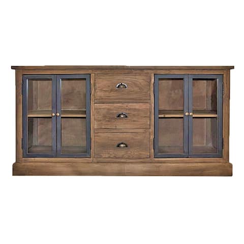 Hoffman Black and Brown Farmhouse Reclaimed Cabinet