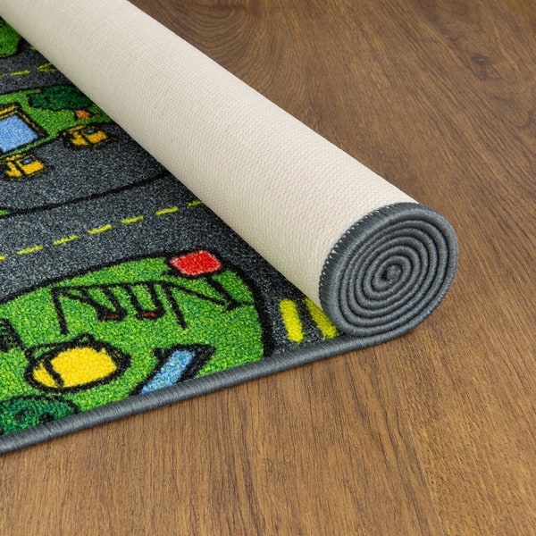 Jungtier Retro City Traffic Car Road Map Educational Learning Game Area Rug Carpet For Kids And Children Room 2 7 X 5 0 Overstock 30437691