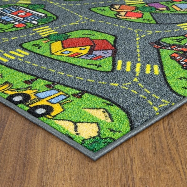 Click N' Play City Life Kids Road Traffic Play mat Rug Large Non-Slip Carpet