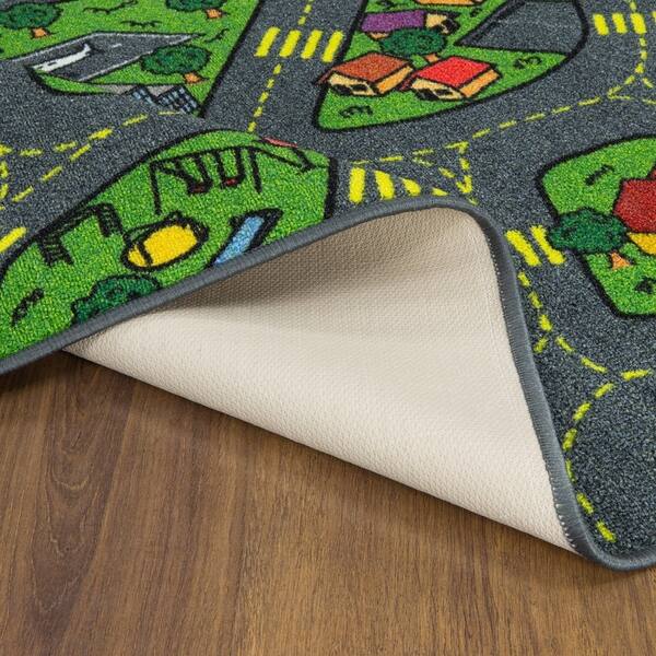Jungtier Retro City Traffic Car Road Map Educational Learning Game Area Rug Carpet For Kids And Children Room 2 7 X 5 0 Overstock 30437691