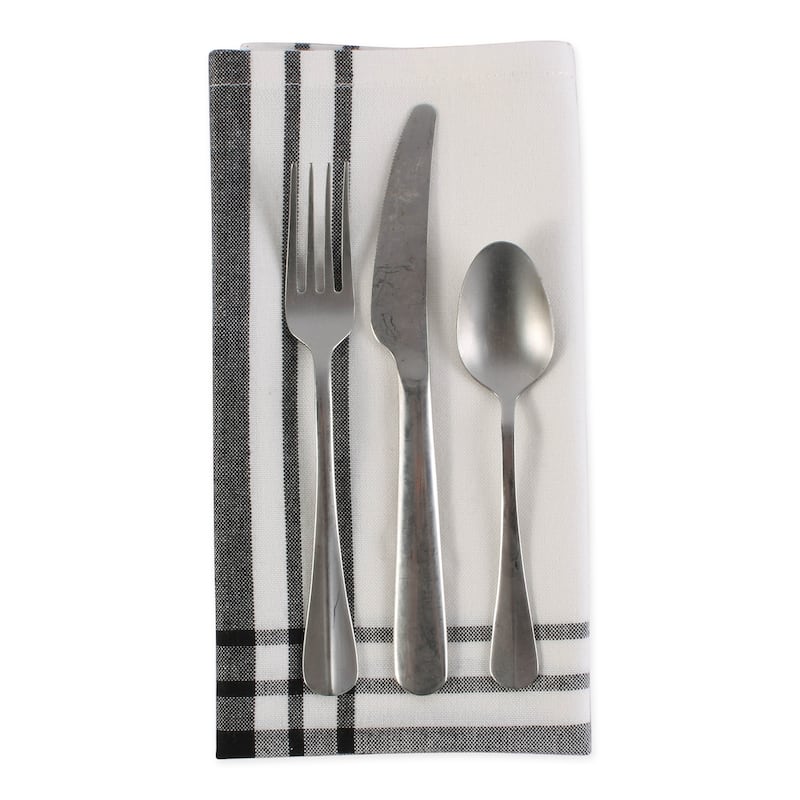 DII Home Sweet Farmhouse Kitchen Textiles, 20x20", Black, 6 Pieces - Napkins, 20x20"