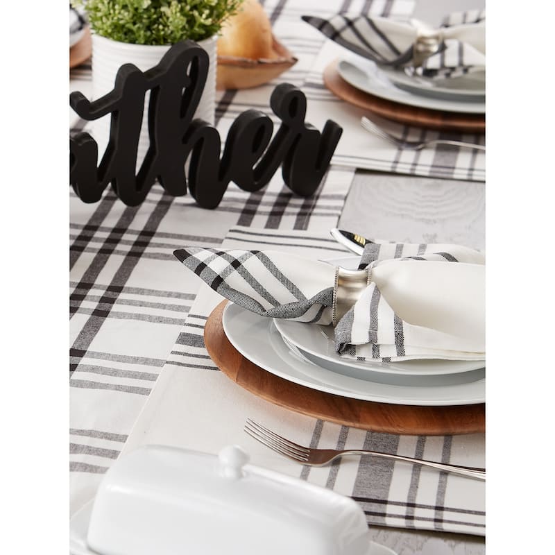 DII Home Sweet Farmhouse Kitchen Textiles, 20x20", Black, 6 Pieces - Napkins, 20x20"