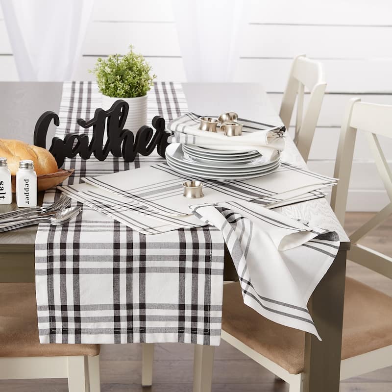 DII Home Sweet Farmhouse Kitchen Textiles, 20x20", Black, 6 Pieces - Napkins, 20x20"