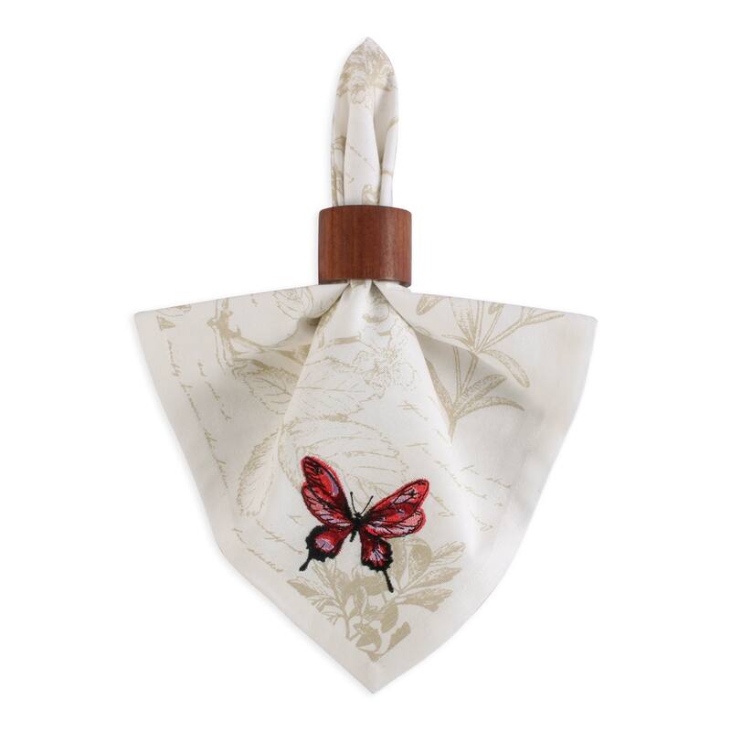 DII Botanical Print Kitchen Textiles, 20x20", Botanical Butterfly, 6 Pieces - Napkins, 20x20"