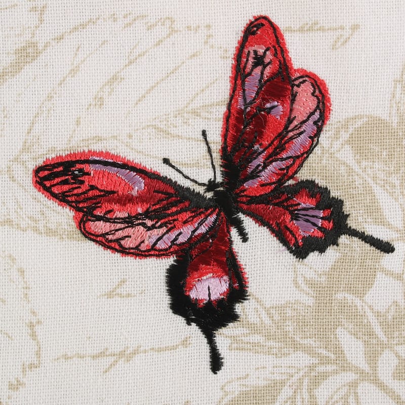 DII Botanical Print Kitchen Textiles, 20x20", Botanical Butterfly, 6 Pieces - Napkins, 20x20"