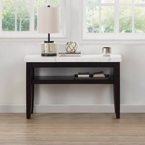 Fairfax White Marble Console Table by Greyson Living