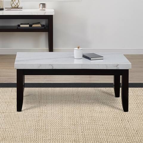 Fairfax White Marble Coffee Table by Greyson Living