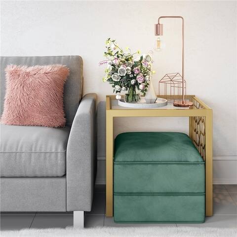 CosmoLiving by Cosmopolitan Juliette Side Table and Ottoman Set