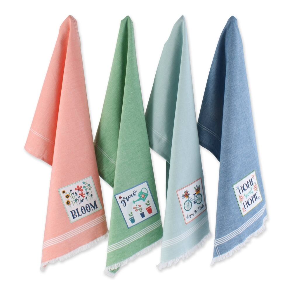 DII Flower Garden Kitchen Textiles, 18x28", Floral Bunnies, 3 Pieces