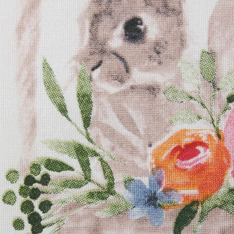 DII Flower Garden Kitchen Textiles, 18x28", Floral Bunnies, 3 Pieces