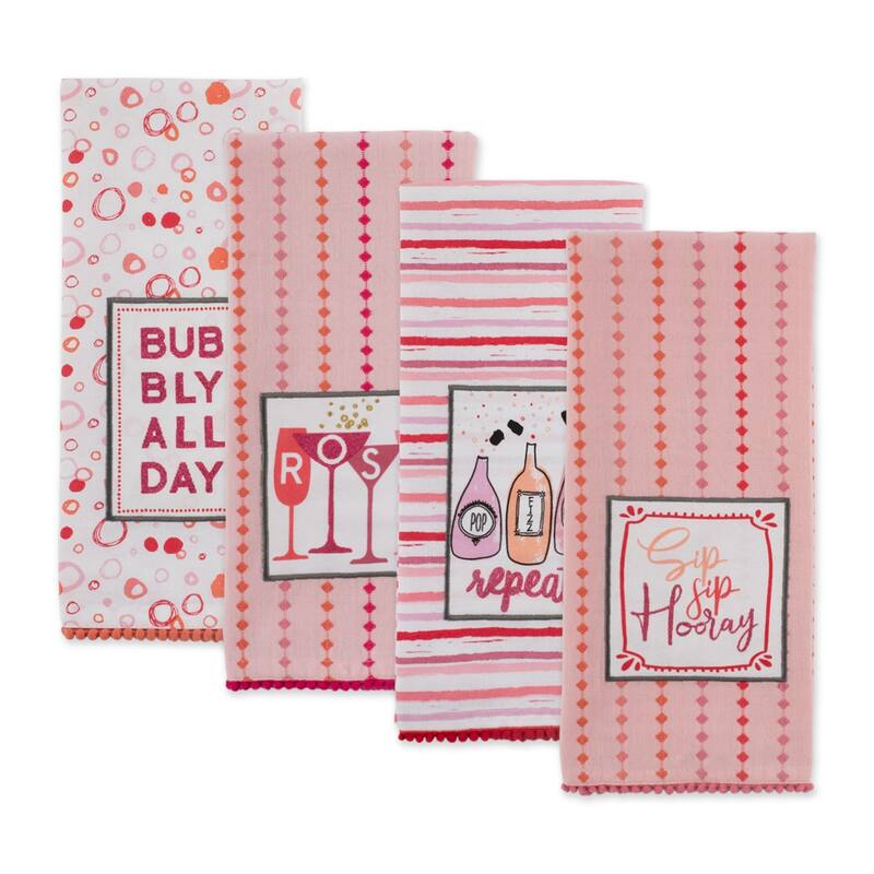 DII Pop Fizz Home Collection, 18x28", Rose All Day, 3 Pieces