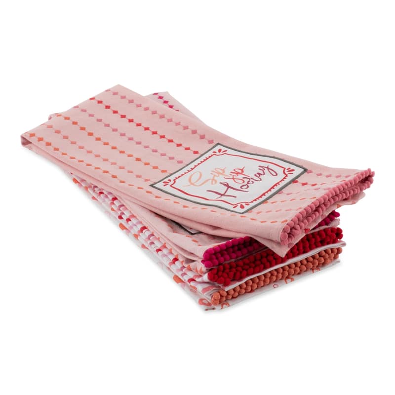 DII Pop Fizz Home Collection, 18x28", Rose All Day, 3 Pieces