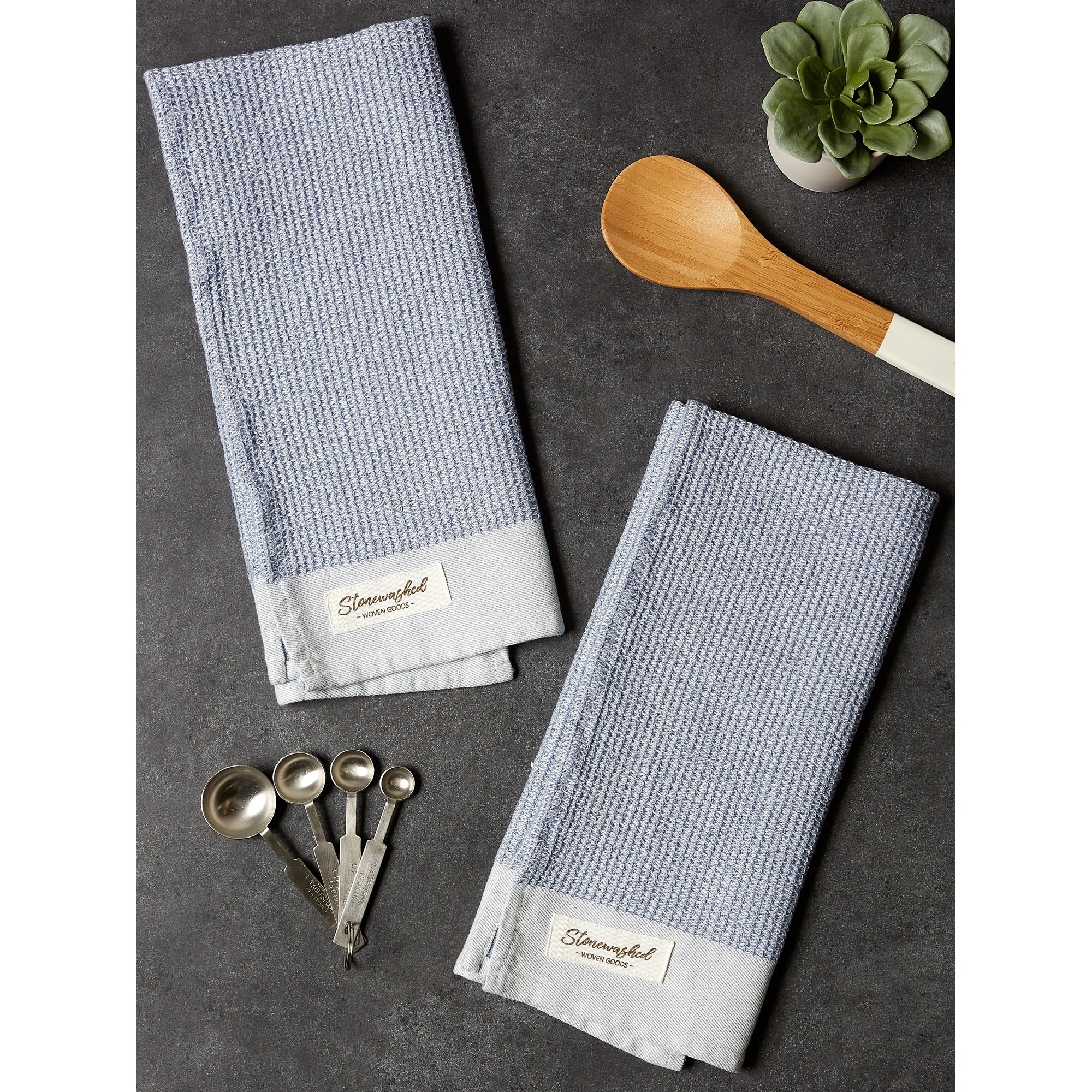 DII Basic Solid Dishtowel Collection Cotton Flat Woven, Small Set, 18x28,  White, 6 Piece