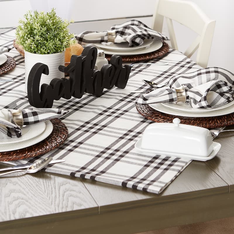 DII Homestead Plaid Tabletoppers, 40x40", Homestead Plaid, 1 Piece