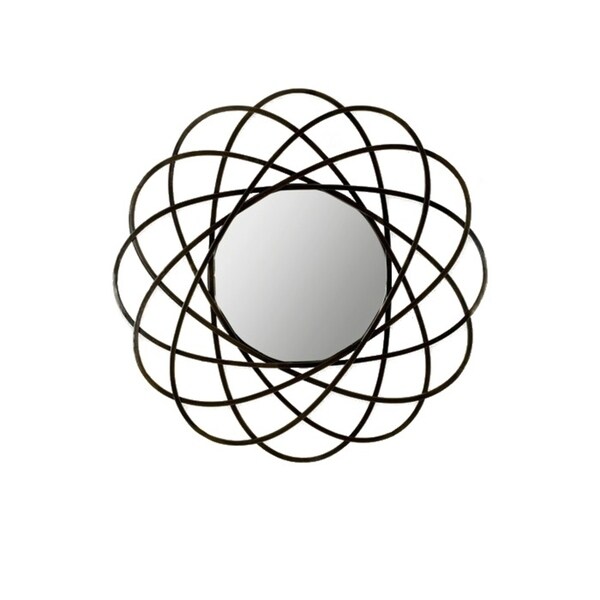 Gateway Modern wall mirror with metal frame in black colour.