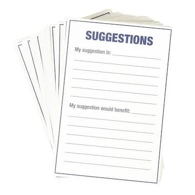 Paper Junkie 100 Pcs Suggestion Cards for Office, Restaurant, Retail, School, Church (4x6 In)