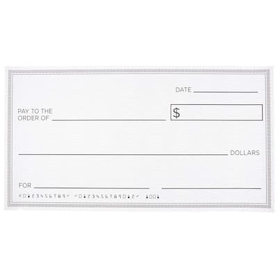 Sustainable Greetings Reusable Giant Oversized Fake Paper Checks for Endowment Award Dry Erase, 30x16"