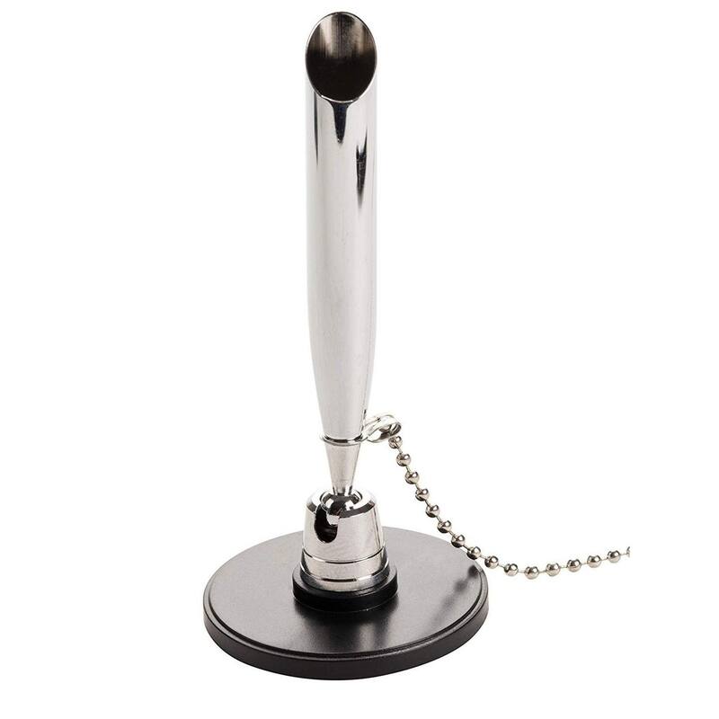 Stockroom Plus 3 Pack Desk Pen with Chain for Business, Security Pen Holder (0.5mm) Black