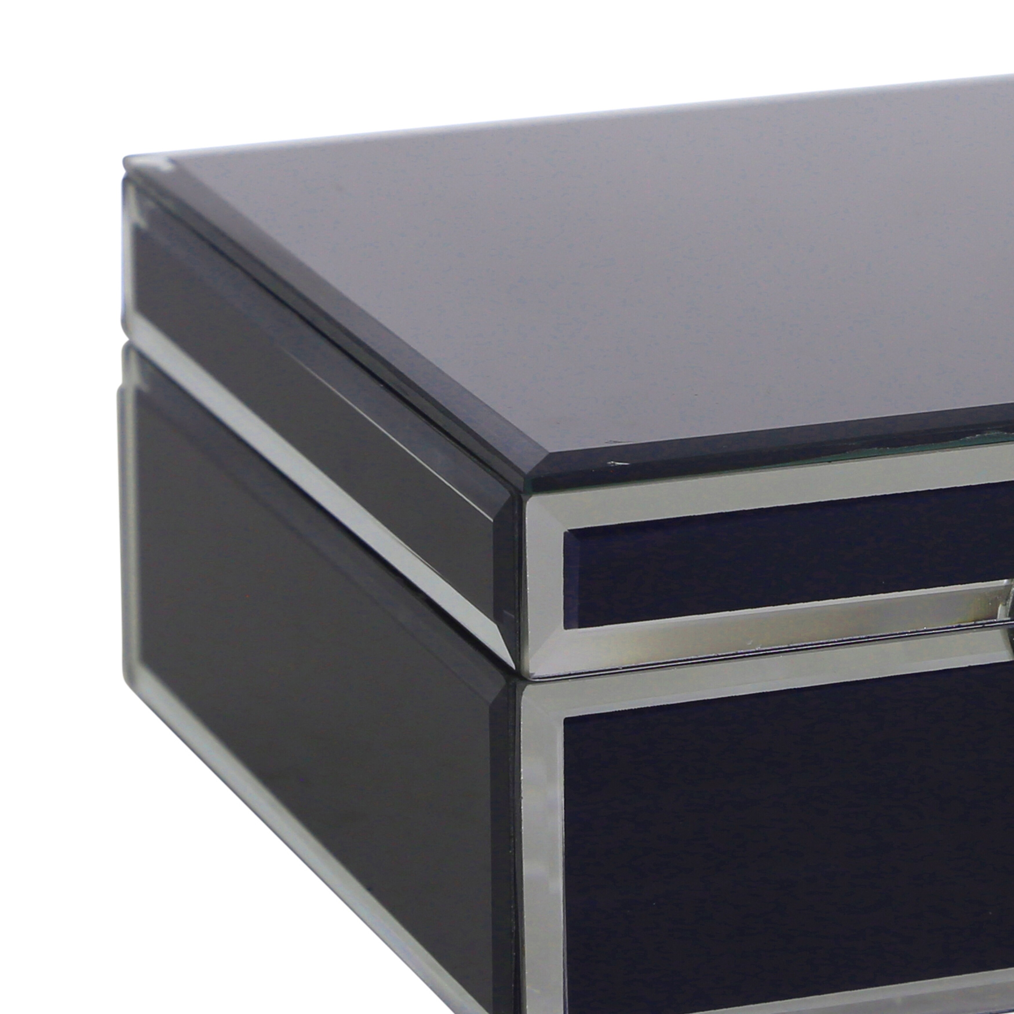 black glass jewellery box