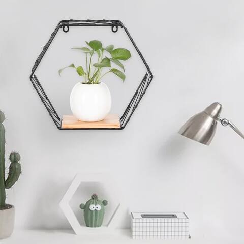 6-sided Height 26cm Large Wall Hanging Storage Black - 7'9" x 9'11"