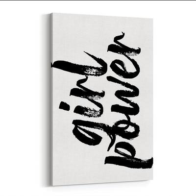 Noir Gallery Minimal Feminine Typography Canvas Wall Art Print