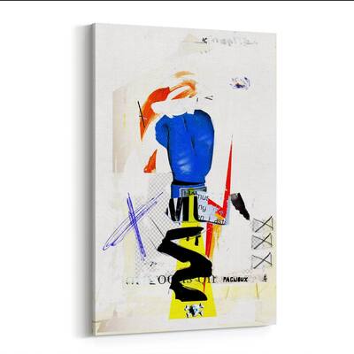 Noir Gallery Boxing Sports Collage Canvas Wall Art Print