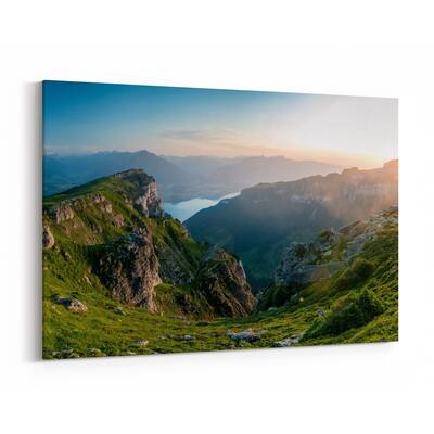 Noir Gallery Bernese Highlands Switzerland Nature Canvas Wall Art Print