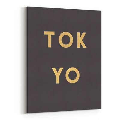 Noir Gallery Tokyo Japan Urban Typography Canvas Wall Art Print