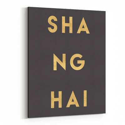 Noir Gallery Shanghai China Urban Typography Canvas Wall Art Print