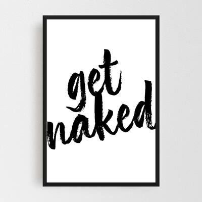 Noir Gallery Minimal Nude Motivational Typography Framed Art Print