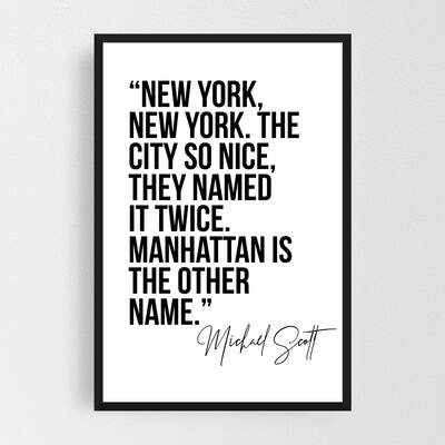 Noir Gallery New York Minimal Urban Typography Framed Art Print