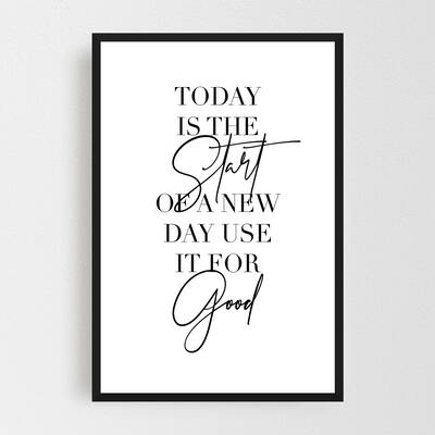 Noir Gallery Minimal Motivational Typography Framed Art Print