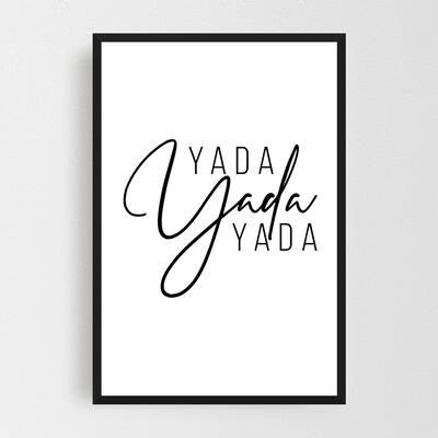 Noir Gallery Minimal Humor Typography Framed Art Print