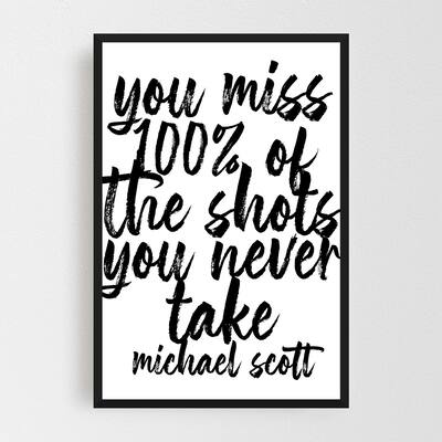 Noir Gallery The Office Michael Scott Quote Framed Art Print
