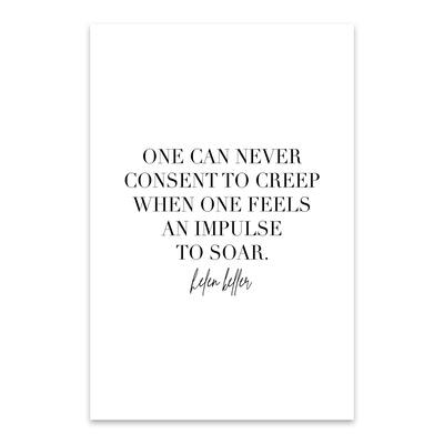 Noir Gallery Helen Keller Typography Metal Wall Art Print