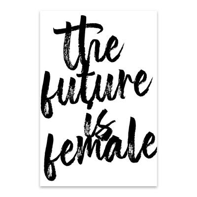 Noir Gallery Minimal Feminine Typography Metal Wall Art Print
