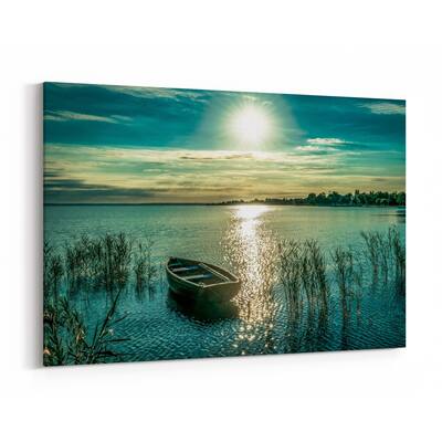 Noir Gallery Lake Balaton Hungary Beach Canvas Wall Art Print